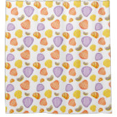 Aquarelle Coquillages Douche colorée rideau (Devant)