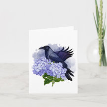 Aquarelle corbeau blanc