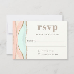 Aquarelle côtière artistique Abstraite RSVP