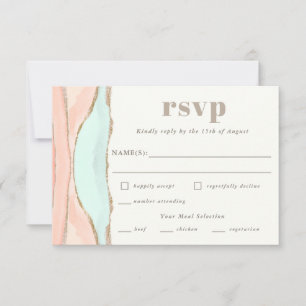 Aquarelle côtière artistique Abstraite RSVP