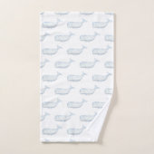 Aquarelle côtière Baleine bleue Personnalisée (Serviette à main)