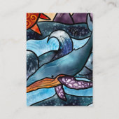 Aquarelle côtière | Carte d'affichage du collier (Dos)