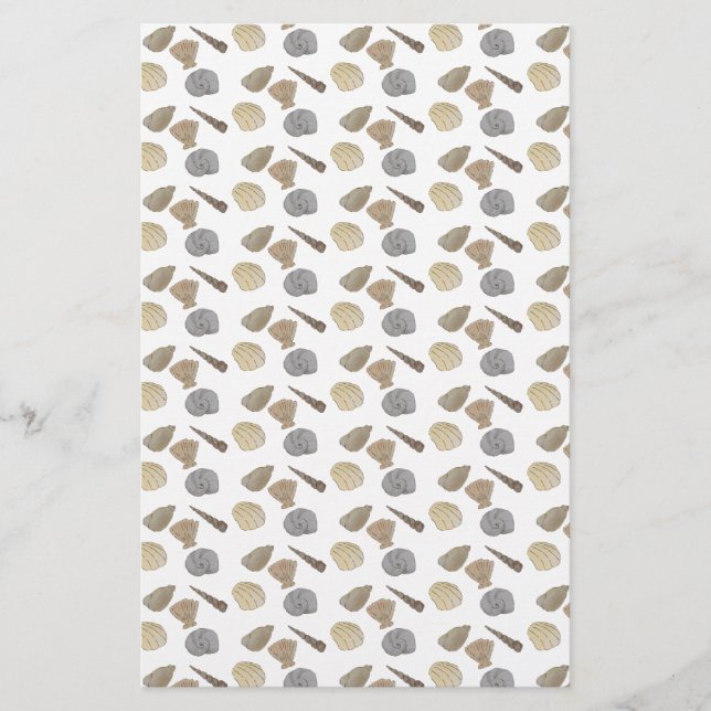 Aquarelle côtière Cartouches de mer Papier scrapbo (Devant)