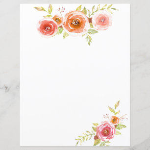 Aquarelle Cottage Jardin Roses papier à scandale