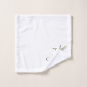 Aquarelle couleur de colibri Monogramme initial (Gant de toilette)
