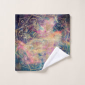 Aquarelle couleur Mandala or élégant Nebula (Gant de toilette)