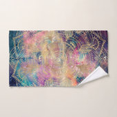Aquarelle couleur Mandala or élégant Nebula (Serviette à main)