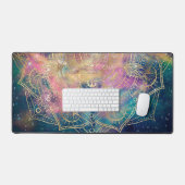 Aquarelle couleur Mandala or élégant Nebula (Clavier et souris)