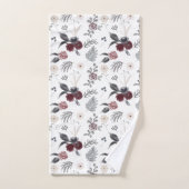 Aquarelle couleur Rose gris Feuille (Serviette à main)