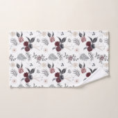 Aquarelle couleur Rose gris Feuille (Serviette à main)