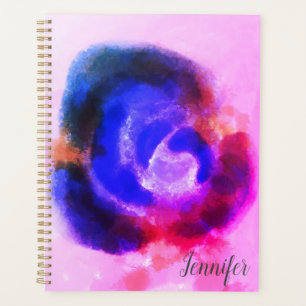 Aquarelle couleur rose violet personnalisée Floral