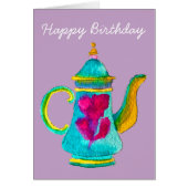 Aquarelle couleur turque teapot (Devant)