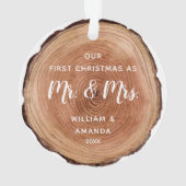 Aquarelle Coupe de bois rustique Premier Noël (dos)