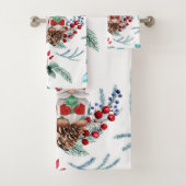 Aquarelle Couple Gnomes Ensemble de serviettes de  (En situation)