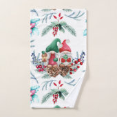 Aquarelle Couple Gnomes Ensemble de serviettes de  (Serviette à main)