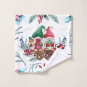 Aquarelle Couple Gnomes Ensemble de serviettes de  (Gant de toilette)