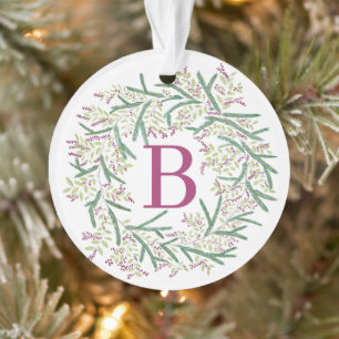 Aquarelle couronne ornement de Noël