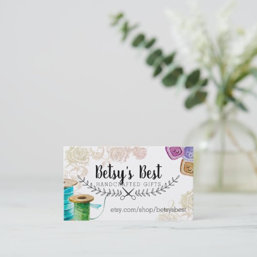 Aquarelle couture notions couture couturier carte  (Debout devant)