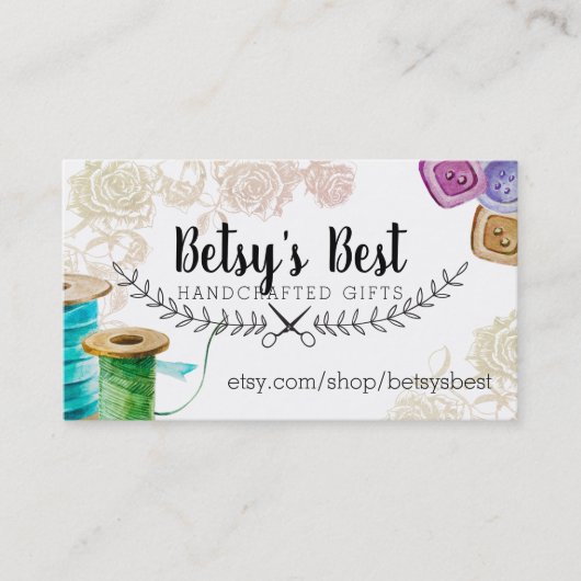 Aquarelle couture notions couture couturier carte  (Devant)