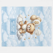 Aquarelle couverture de 8e anniversaire avec ours  (Devant (Horizontal))