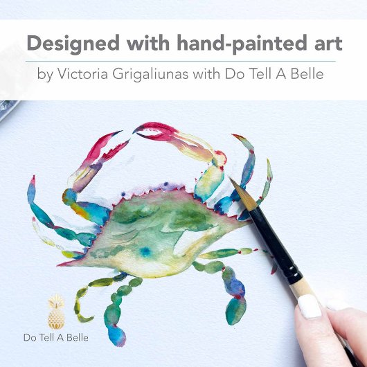 Aquarelle Crabe Nouvelle maison Faire-part mobile