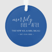 Aquarelle Crabe premier ornement de Noël marié (dos)