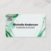 Aquarelle créative | Carte de visite de code QR (Devant)