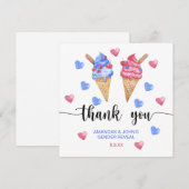 Aquarelle crème glacée Merci sexe révéler (Devant / Derrière)