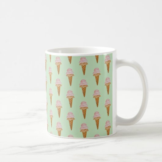 Aquarelle Crème glacée Mug (vert menthe) (Droite)