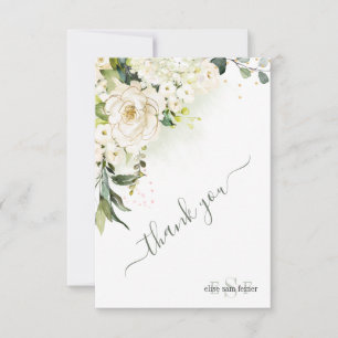 Aquarelle Crème Roses Hydrangea Merci