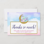 Aquarelle cristaux et Carte de remerciements de lu (Devant)