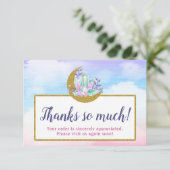 Aquarelle cristaux et Carte de remerciements de lu (Debout devant)