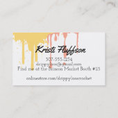 Aquarelle crochet crochets fils carte de visite (Dos)