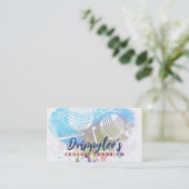 Aquarelle crochet crochets fils carte de visite (Debout devant)