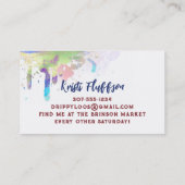 Aquarelle crochet crochets fils carte de visite (Dos)