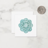 Aquarelle Crochet Doily Cartes pour notes (Devant/Arrière en situation)