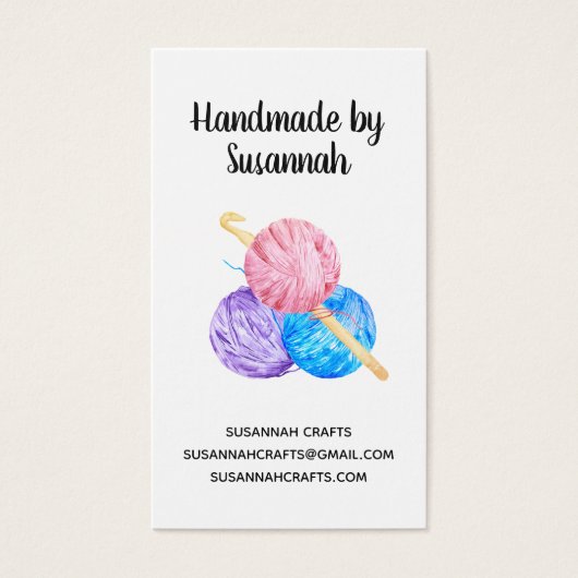 Aquarelle Crochet et fils artisanal (Devant)