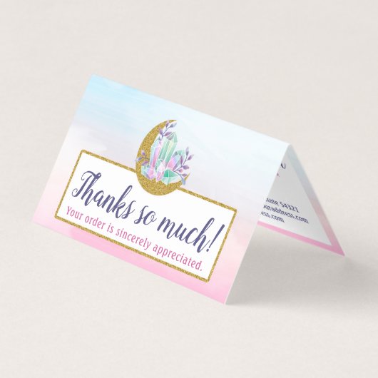 Aquarelle Crystals & Gold Moon Boutique Merci (Front)