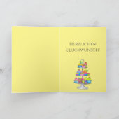 Aquarelle cupcakes allemand carte d'anniversaire (Intérieur)