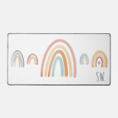 Aquarelle Cute Boho Arc-en-ciel Initiales (Recto)