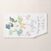 Aquarelle Cute Dinosaur Bébé personnalisé (Serviette à main)