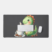 aquarelle Cute Dinosaur T Rex boire du café (Clavier et souris)