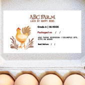 Aquarelle Cute Egg Étiquette carton