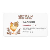 Aquarelle Cute Egg Étiquette carton (Devant)