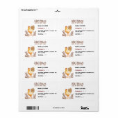 Aquarelle Cute Egg Étiquette carton (Feuille entière)