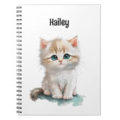Aquarelle Cute Kitten avec Carnet Blue Eyes (Devant)