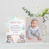 Aquarelle Cute Kitty Chat Anniversaire Carte de re (Debout devant)