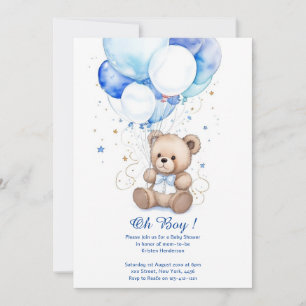 Aquarelle Cute Ours Baby shower Invitation