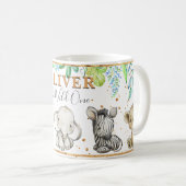 Aquarelle Cute Safari Animaux Mug (Devant droit)