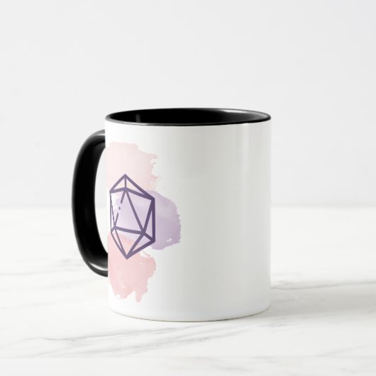 Aquarelle d20 Mug (Devant gauche)